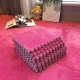 Set 10 piese covor tip puzzle, spuma eva, pufos, 30 x 30 x 1 cm, Roz