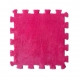 Set 10 piese covor tip puzzle, spuma eva, pufos, 30 x 30 x 1 cm, Roz