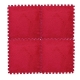 Set 10 piese covor tip puzzle, spuma eva, pufos, 30 x 30 x 1 cm, Rosu
