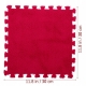 Set 10 piese covor tip puzzle, spuma eva, pufos, 30 x 30 x 1 cm, Rosu